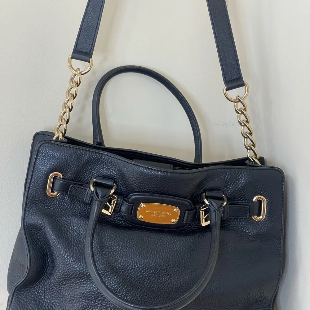 Michael Kors Chain-Leather Handle Bag